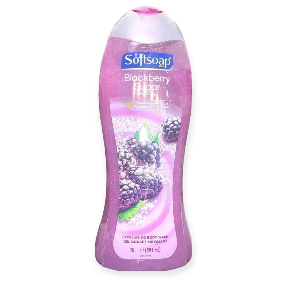 Softsoap Moisturizing Body Wash, Blackberry Sugar, 20 Ounce